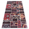 Alfombra lavable ANDRE 2305 Oriental patchwork antideslizante - burdeos / marrón