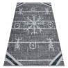 ANTIKA alfombra 118 tek, azteca, lavable - gris