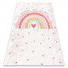 Alfombra lavable JUNIOR 51300.802 Arcoiris, puntos para niños antideslizante - beige