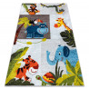 Alfombra lavable JUNIOR 51858.802 Animales, África para niños antideslizante - gris