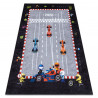 Alfombra lavable JUNIOR 52108.801 Carrera, fórmula 1 para niños antideslizante - gris