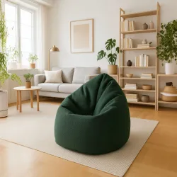 Puff Pera XXL para adultos Gigante - Borreguito Bouclé – vista 3