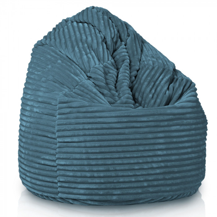 Azul puff pera para niños stripe