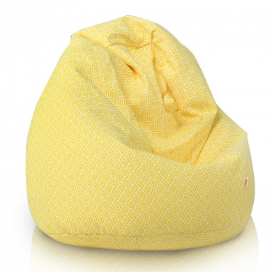 Meandro blanco y amarillo Puff pera