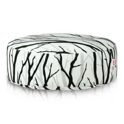 Puff Reposapiés Redondo - Tejido Estampado Premium