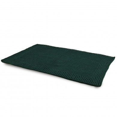 Alfombra de algodón tejida a mano Forest Calm – rectangular 113 x 74 cm