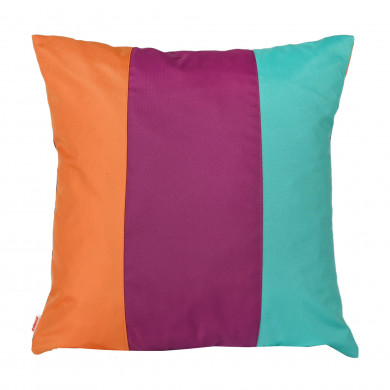 Cojín Neon Vibe: colorido patchwork para exteriores