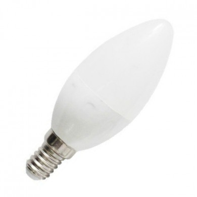 Bombilla LED E14, 7 W, luz cálida, 3000 K, C37 vela