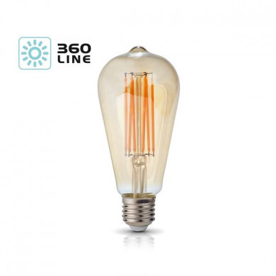 Bombilla FILAMENT LED E27 7W cálida 2700K, lágrima ST64