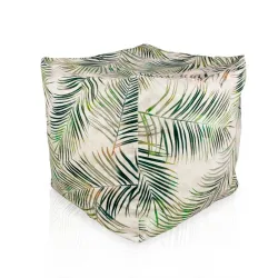 Puff Cuadrado Cubo - Tejido Estampado Premium