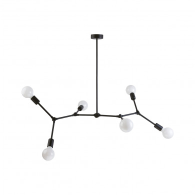 Lámpara de techo tipo loft TWIG VI negra, ancho 110 cm 9138