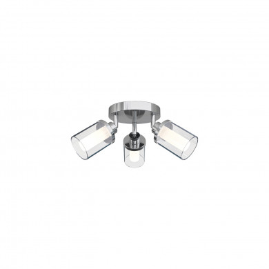 Lámpara de techo semiplafón VISTA III 3x G9 IP44, diámetro 35 cm | cromo 8050