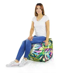 Puff Cuadrado Cubo - Tejido Estampado Premium – vista 12