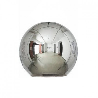 PANTALLA para lámpara POLARIS bola brillante cromada diámetro 25 cm plateada 7165