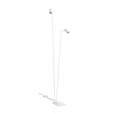 Lámpara de pie doble MONO 120 cm 2xGU10 | blanco/dorado 7715