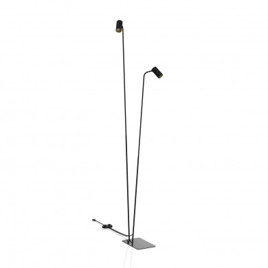 Lámpara de pie doble MONO 120 cm 2xGU10 | negro/dorado 7718