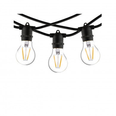 Guirnalda de jardín FESTOON LIGHTS 9 m 15xE27 | negro 7872