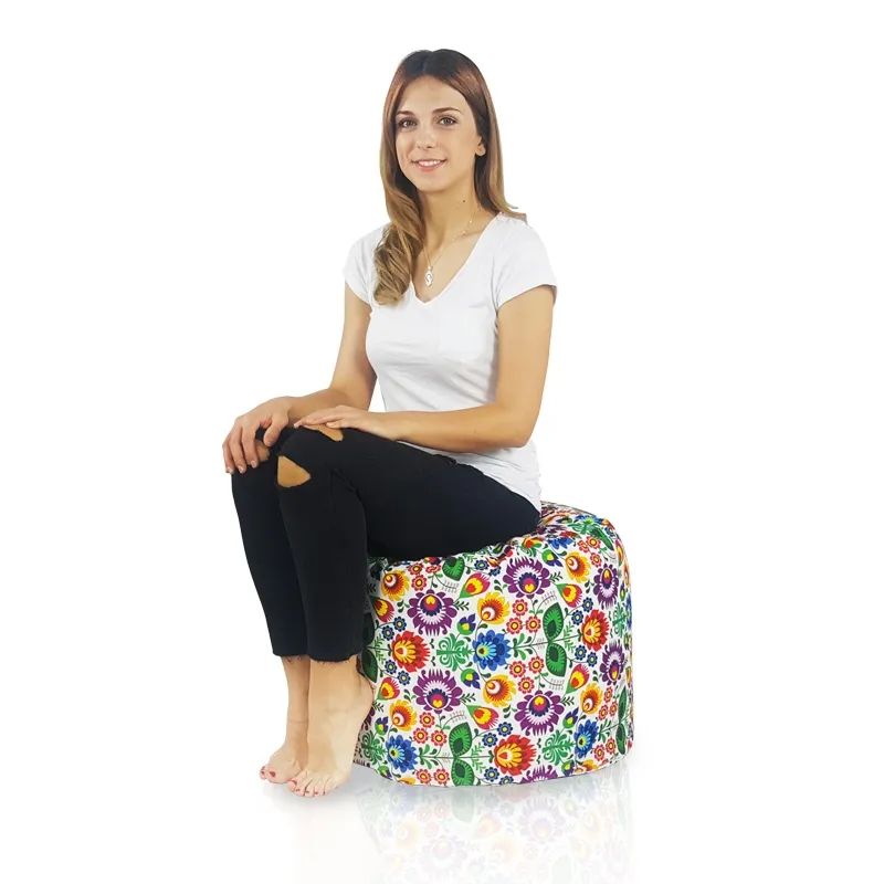 Puff Redondo Cilindro - Tejido Estampado Premium – vista 27