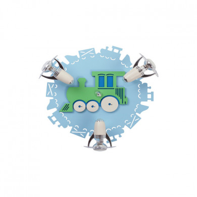 TRAIN III 3xE14 R50 lámpara de pared/techo | azul/verde 4064