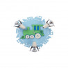 TRAIN III 3xE14 R50 lámpara de pared/techo | azul/verde 4064