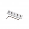 Conector de abrazadera de montaje en riel magnético LVM Allen | plateado 10171