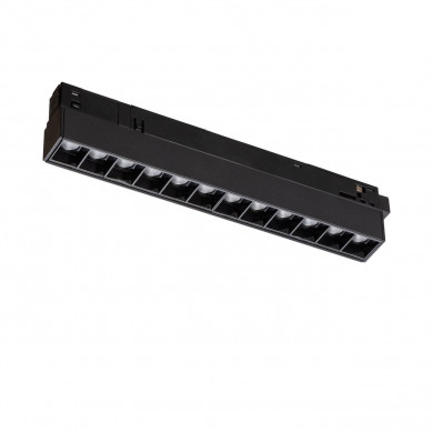 Luminaria LED FOCUS de 20 cm, 9 W y 3000 K para rieles magnéticos | negro 10144