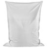 Blanco Puff Almohada cuero ecológico