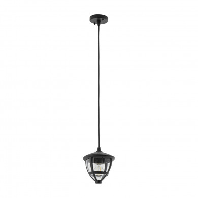 Lámpara colgante AMELIA ancho 17,5 cm E27 IP44 | negro 10496