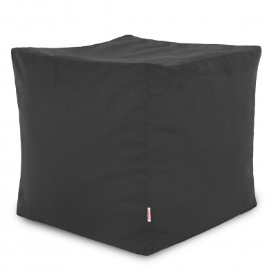 Gris Puff Cuadrado Cubo terciopelo