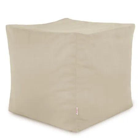 Puff cuadrado de terciopelo perlado, complemento elegante para el hogar