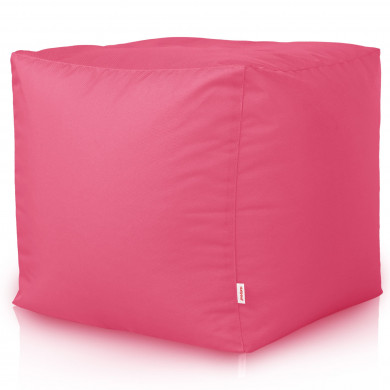 Rosa Puff Cuadrado Cubo Exterior nylon