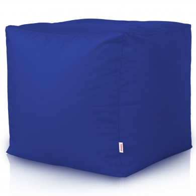 Azul oscuro Puff Cuadrado Cubo Exterior nylon