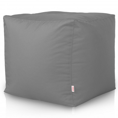 Gris Puff Cuadrado Cubo Exterior nylon
