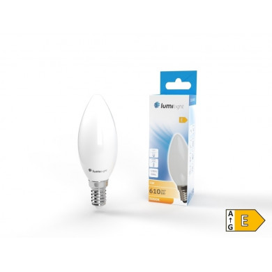 Bombilla LED C35 E14 5 W 360° MILK 610 lm cálida