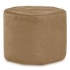 Beige Puff Con Ruedas Cilindro terciopelo