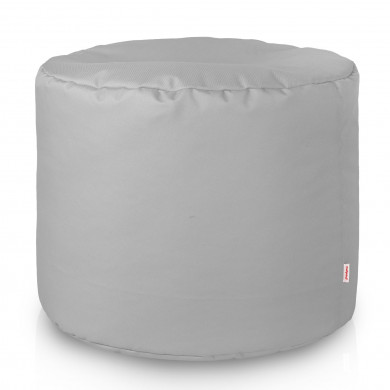 Plateado Puff Con Ruedas Cilindro nylon