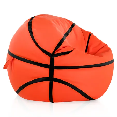 Puff baloncesto naranja de cuero ecológico para amantes del deporte