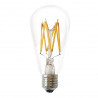 Bombilla LED FILAMENT E27 5W cálida 1800K ST64 lágrima