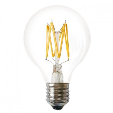 Bombilla LED FILAMENT E27 5W cálida 1800K G80 bola