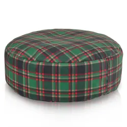 Puff Reposapiés Redondo - Tejido Estampado Premium