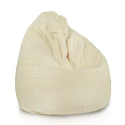 Puff Pera XXL para adultos Gigante - Algodón Natural Premium - Sin teñir, Ecológico