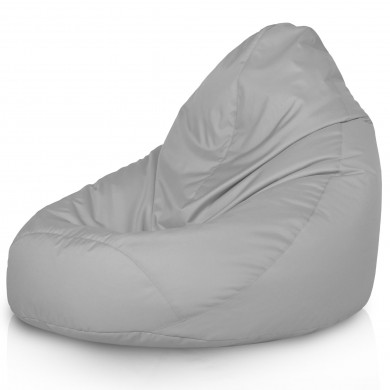 Plateado puff pera Drop XXL nylon