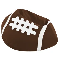 Puff Pelota Rugby Marrón - Terciopelo Soft