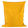 Amarillo Puff Almohada cuero ecológico