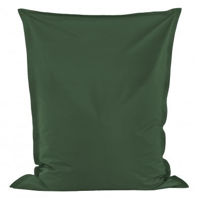 Verde oscuro Puff Almohada cuero ecológico