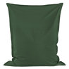 Verde oscuro Puff Almohada cuero ecológico