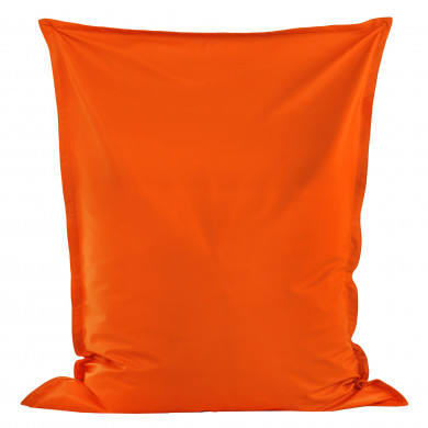 Naranja Puff Almohada cuero ecológico