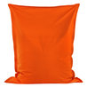 Naranja Puff Almohada cuero ecológico