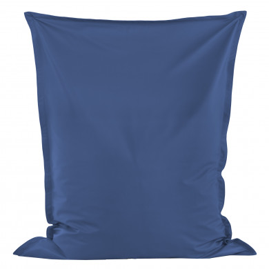Azul Puff Almohada cuero ecológico