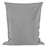 Gris claro Puff Almohada cuero ecológico